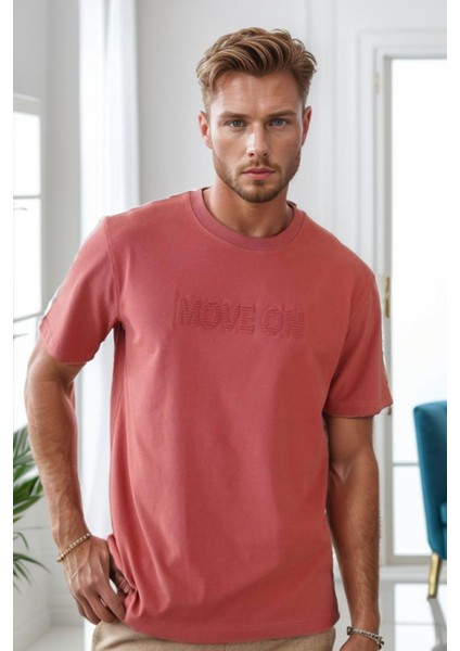 Erkek Enjeksiyon Baskılı Regular Fit Penye Tişört 1002