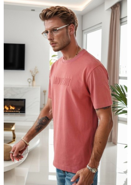 Erkek Enjeksiyon Baskılı Regular Fit Penye Tişört 1002 modelleri