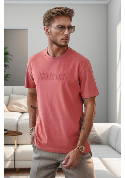 Erkek Enjeksiyon Baskılı Regular Fit Penye Tişört 1002 indirimleri