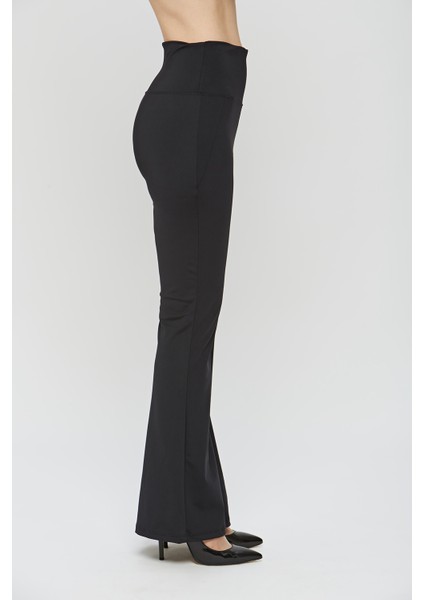 Kadın Yüksek Bel Toparlayıcı Ispanyol Paça Pantolon