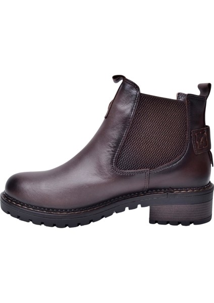 D24KA-1790 Kahve Kadın Deri Bot modelleri