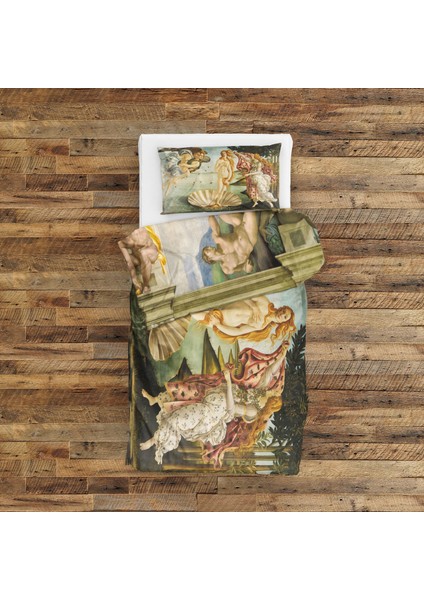 The Birth Of Venus & The Creation Of Adam Çift Taraflı Nevresim Takımı - 200 Cm X 220 Cm