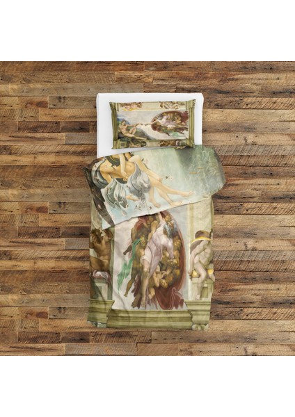 The Birth Of Venus & The Creation Of Adam Çift Taraflı Nevresim Takımı - 200 Cm X 220 Cm