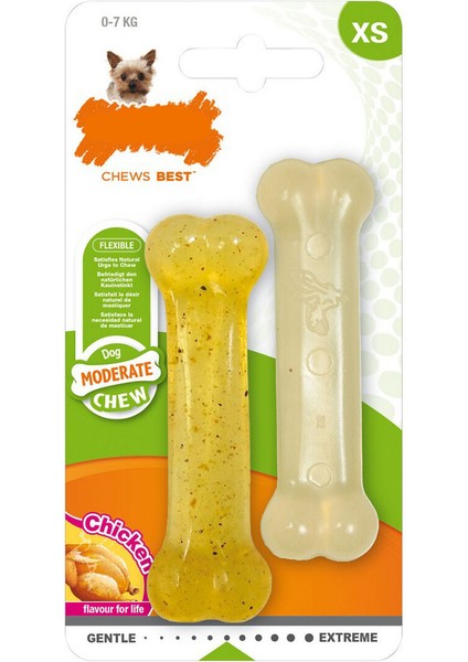 Köpek Çiğneme Oyuncağı Nylabone Orta Çiğneme Ikiz Termoplastik Tavuk Xs (2 Adet) (Yurt Dışından)