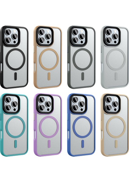 Apple iPhone 16 Pro Max Kılıf Mat Arka Yüzey Kamera Çıkıntılı Wireless Şarj Özellikli Kapak fiyatları