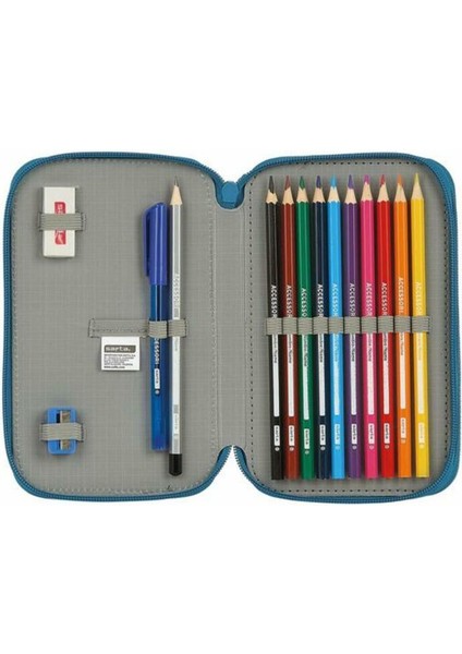 Ikili Kalem Kutusu Blackfit8 M854 Mavi 12,5 x 19,5 x 4 cm (28 Parça) (Yurt Dışından) modelleri