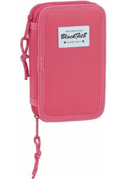 Ikili Kalem Kutusu Blackfit8 M854 Pembe 12,5 x 19,5 x 4 cm (28 Parça) (Yurt Dışından)