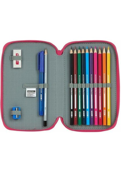 Ikili Kalem Kutusu Blackfit8 M854 Pembe 12,5 x 19,5 x 4 cm (28 Parça) (Yurt Dışından) modelleri