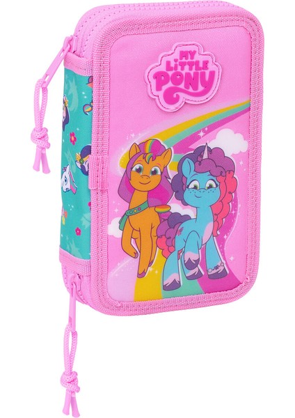 Ikili Kalem Kutusu My Little Pony Magic Pembe Turkuaz 12,5 x 19,5 x 4 cm 28 Parça (Yurt Dışından)