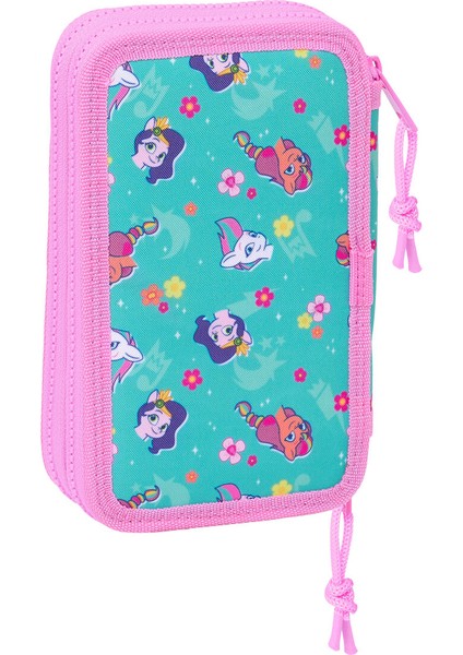 Ikili Kalem Kutusu My Little Pony Magic Pembe Turkuaz 12,5 x 19,5 x 4 cm 28 Parça (Yurt Dışından)