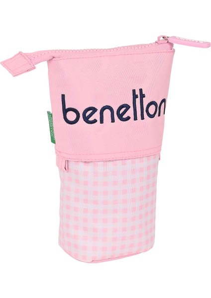 Kalemlik Kılıfı Benetton Vichy Pembe (8 x 19 x 6 Cm) (Yurt Dışından)