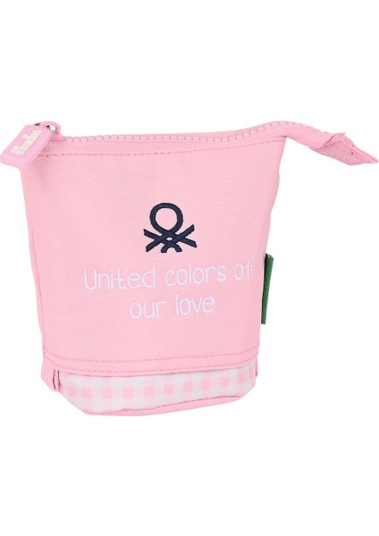 Kalemlik Kılıfı Benetton Vichy Pembe (8 x 19 x 6 Cm) (Yurt Dışından)