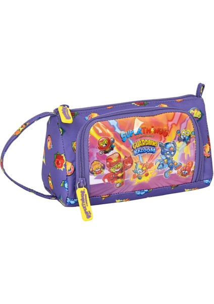 School Case Superthings Kazoom'un Koruyucuları Sarı Mor 20 x 11 x 8,5 cm (Yurt Dışından)