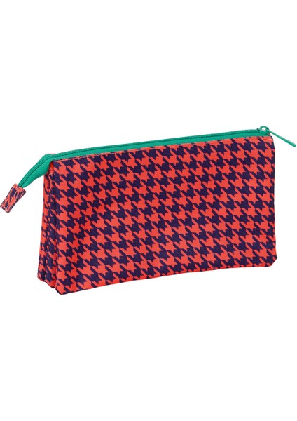 Holdall Nait Nait Pata De Gallo Mercan Mercan 22 x 12 x 3 cm (Yurt Dışından)