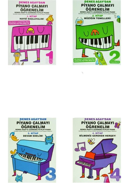 Denes Agay 'dan Piyano Çalmayı Öğrenelim Tam Set 4 Kitap!