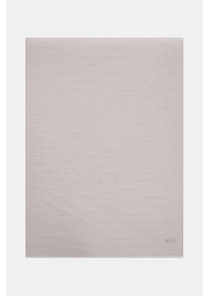 Pamuk Ipek Monogram Şal 40752-AÇIK Gri