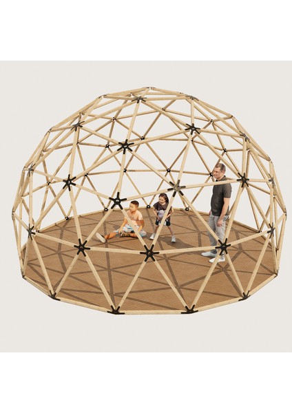 Cactus Dome - Jeodezik Kubbe / Geodesic Dome Bağlantı Parçaları Siyah (61 Adet) - 3V 5/9 Düz Taban