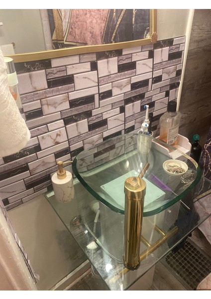 10ADET 30 x 30 cm 3D Kendinden Yapışkanlı Duvar Kaplama Su Geçirmez Dekorasyon Mutfak Banyo