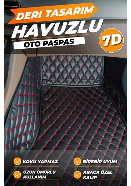 A3 Sedan (2013-2020)BİREBİR Uyumlu Aracaözel 7dhavuzlu Deri Paspas
