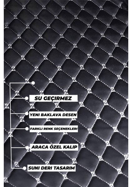 Bmw 3 Serisi G20 (2019-2024) Birebir Uyumlu Araca Özel 7d Havuzlu Deri Paspas fırsatları