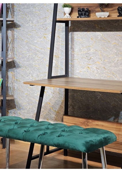 Krom Metal Yeşil Oturaklı Sivriltme Ayaklı Babyface Puf & Bench & Oturak indirimleri