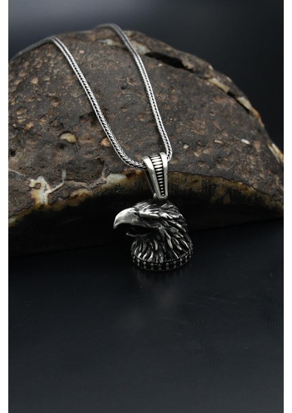 Gümüş Kartal Figürlü 925 Ayar Gümüş Kolye Zincir 901161 modelleri