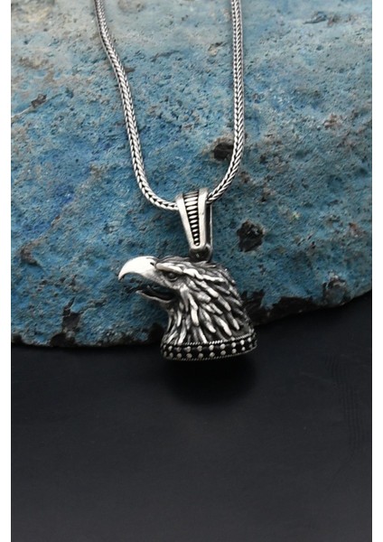Gümüş Kartal Figürlü 925 Ayar Gümüş Kolye Zincir 901161 fırsatları