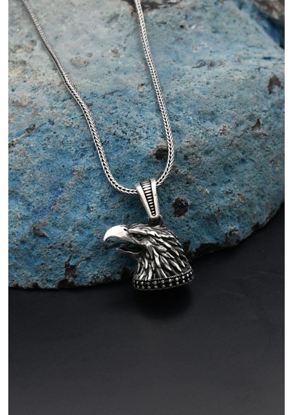 Gümüş Kartal Figürlü 925 Ayar Gümüş Kolye Zincir 901161 indirimleri