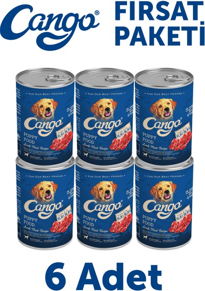 Yavru Yaş Köpek Maması Kuzu Etli 415GR 6lı