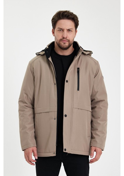 Bej Içi Kalın Kürklü Çıkartılabilir Kapüşonlu Rüzgar ve Su Geçirmez Mont&kaban modelleri