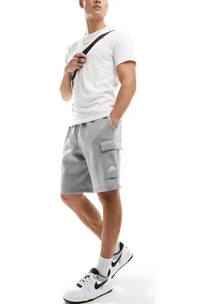 Sportswear Clup Fleece Erkek Gri Kargo Cepli Şort fırsatları