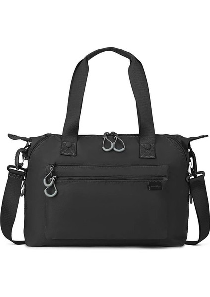 Ekstra Hafif Kumaş Kadın Omuz Çantası 2022-3139 Siyah