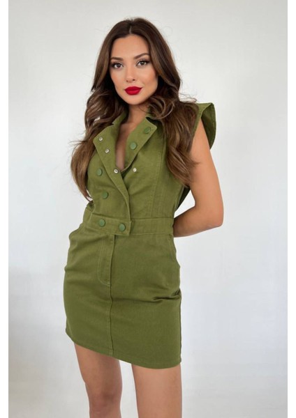 Kadın Gabardin Kumaş Polo Yaka Diz Üstü Yazlık Elbise 1085 fiyatları