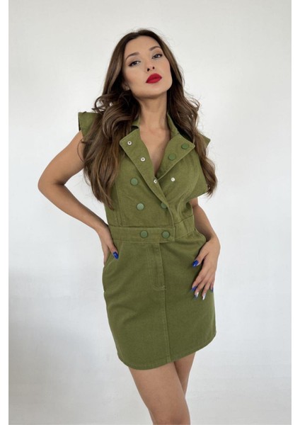 Kadın Gabardin Kumaş Polo Yaka Diz Üstü Yazlık Elbise 1085 fırsatları