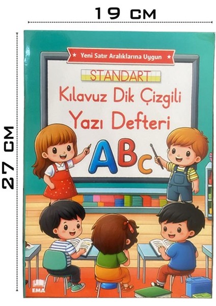 Yeni Müfradat Güzel Yazı Defteri A4 19X27 cm 24 Yaprak 6 Adet Standart Kılavuz Dil Çizgili Yazı Defteri Satır Aralıklarına Uygun