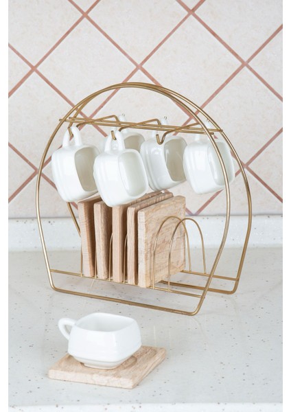 Fincanlık Fincan Standı 6lı Sunum Fincan Standı