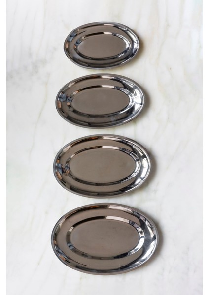 Royal Classy Gümüş Oval Sunum Tabağı & Sunum Tepsisi 27*14 cm indirimleri
