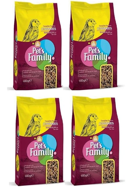 Pet's Family Kanarya Yemi 400 gr x 4 Paket