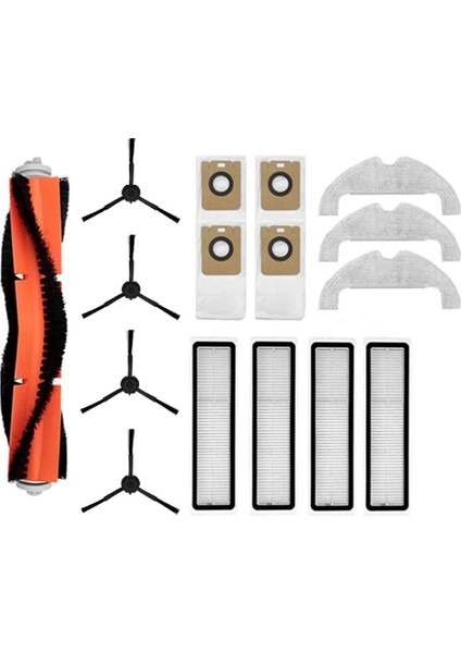 Xiaomi Mi Robot Vakum STYTJ05ZHM/PASPAS 2 Ultra Temizleyici Yedek Parça Ana Yan Fırça Hepa Filtre Paspas Bez Toz Torbaları (Yurt Dışından)