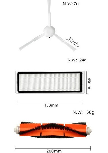 Ana Silindir Yan Fırça Hepa Filtre Paspas Bez Bez Xiaomi F9/1c/2c/1t Robotlu Süpürge Aksesuarları Değiştirme (Yurt Dışından) fiyatları