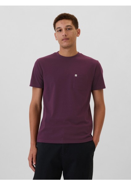 Erkek Mor Mini Gap Logo Cepli T-Shirt