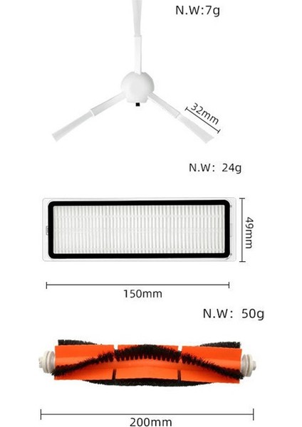 Hepa Filtre Xiaomi 1c 1t 2c STYTJ01ZHM SKV4093GL Dreame F9 Robotlu Süpürge Yedek Aksesuarlar (Yurt Dışından) modelleri