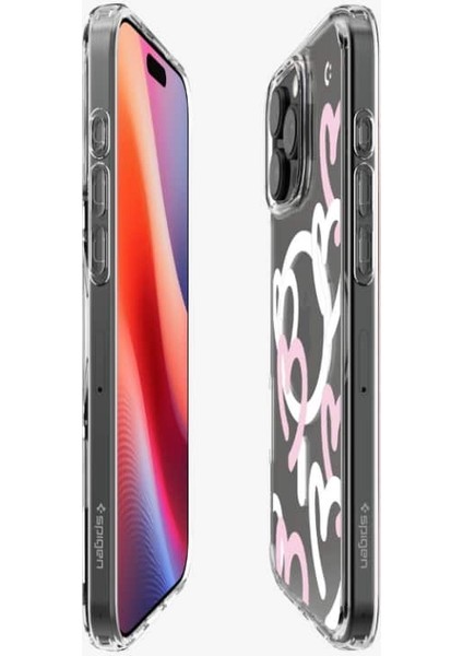 iPhone 16 Pro Kılıf Ultra Hybrid MagFit MagSafe özellikli Hearts White Pink - ACS08277 fırsatları