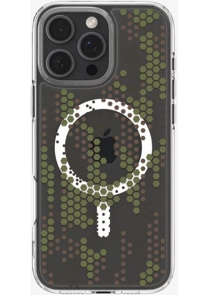 iPhone 16 Pro Max Kılıf Ultra Hybrid MagFit MagSafe özellikli Digital Camo - ACS08007