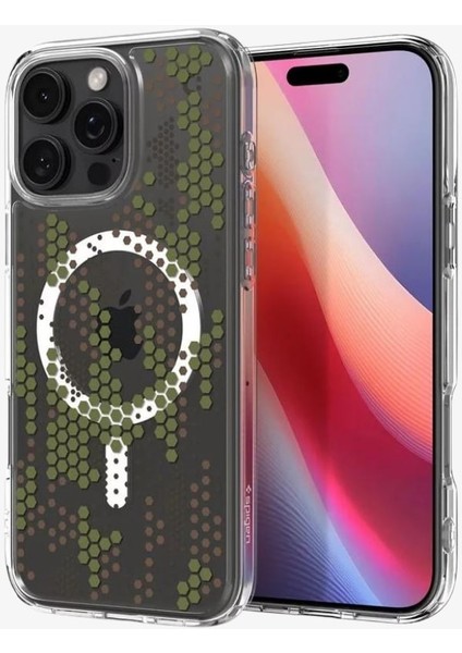 iPhone 16 Pro Max Kılıf Ultra Hybrid MagFit MagSafe özellikli Digital Camo - ACS08007