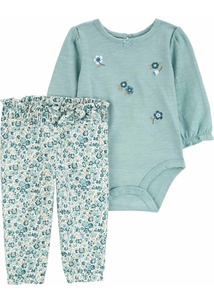 Kız Bebek Body Pantolon Set 2'li Paket