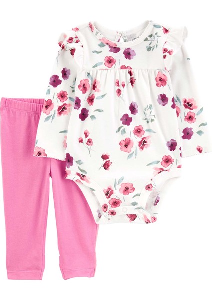 Kız Bebek Body Pantolon Set 2'li Paket