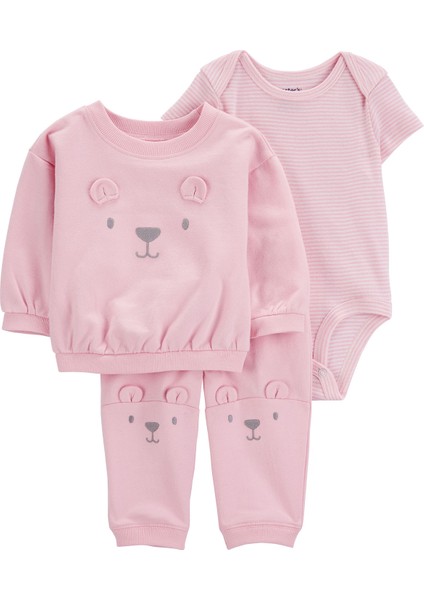 Kız Bebek Hırkalı Set 3'lü Paket