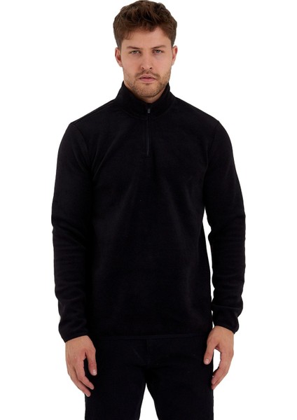Erkek Rahat Içi ve Dışı Polarlı Isı Koruyan Fermuarlı Polar Sweatshirt fırsatları