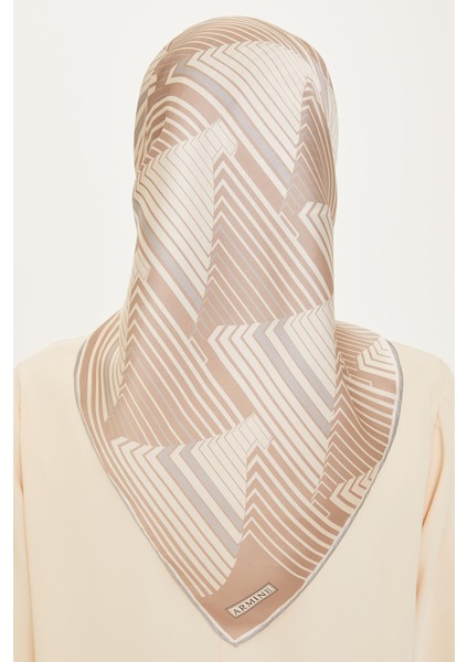 Armine İpek Eşarp 2025 Kış - 9218-83 Taş Twill